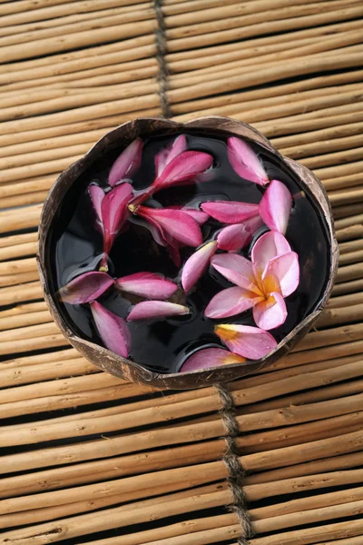 Frangipani rosa en el agua — Foto de Stock