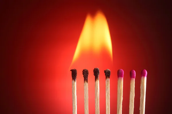 Burning Matches — Stock Photo, Image