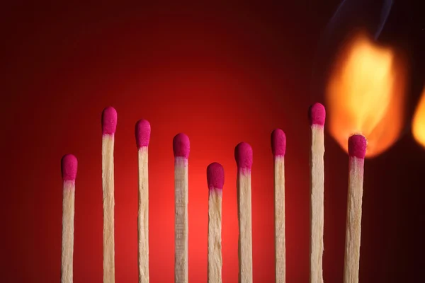 Matches form a graph — Stock Photo, Image