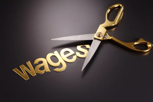 Reduces wages — Stock Photo, Image