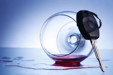 araba anahtarı Şarap kadehi dinlenme