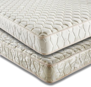 Double spring mattress with white background clipart