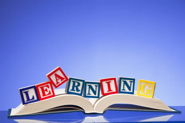 The word 'Learning' — 스톡 사진