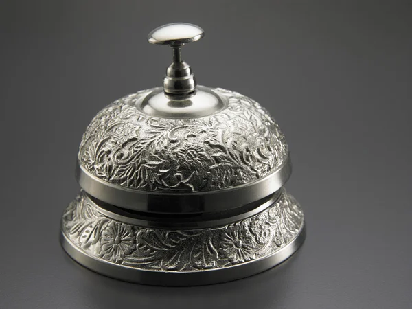 Silver hotel reception bell — Stock Photo, Image