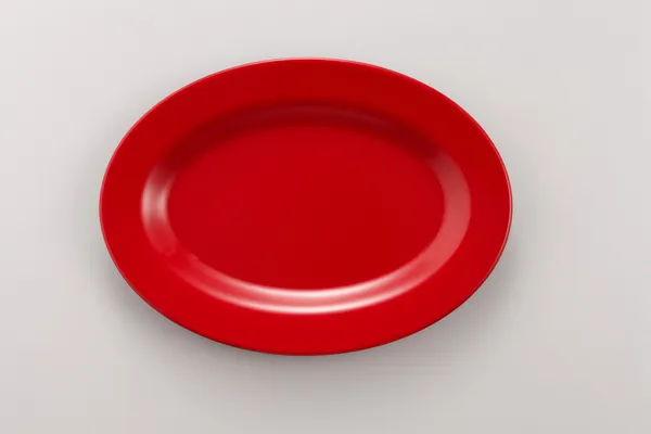 Red plate — Stock Photo, Image