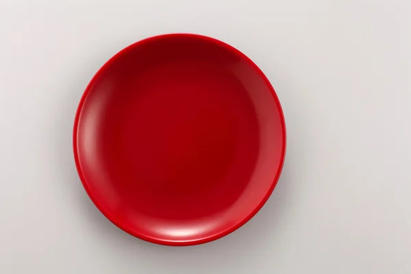 Red plate — Stock Photo, Image