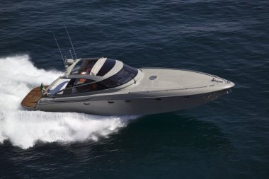 :İtalya, Napoli sahil flash lüks yat (Tersane: İtalyan di baia), havadan görünümü