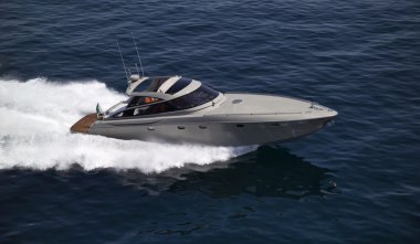 :İtalya, Napoli sahil flash lüks yat (Tersane: İtalyan di baia), havadan görünümü