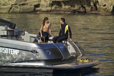 Scuba dalış dan lüks yat