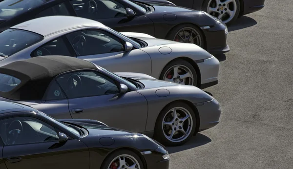 Porsche auto's parade — Stockfoto