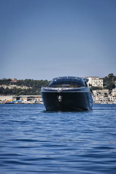 Italy, Baia (Naples), Baia 100 luxury yacht (boatyard: Cantieri di Baia) — Stock Photo, Image