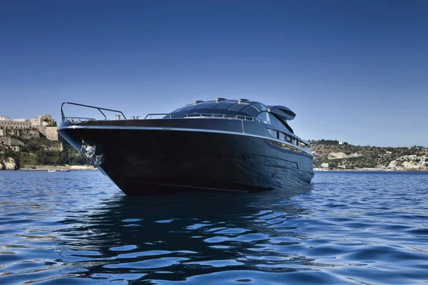 Italy, Baia (Naples), Baia 100 luxury yacht (boatyard: Cantieri di Baia) — Stock Photo, Image