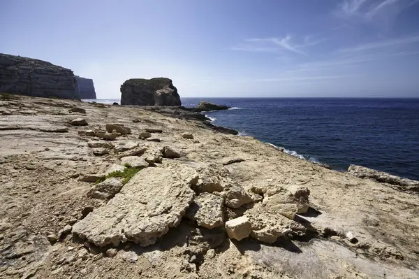 Malta Adası, gozo, ggantija tapınak kalıntıları — Stok fotoğraf