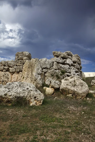 Malta Island, Gozo, as ruínas de Ggantija Temples — Fotografia de Stock