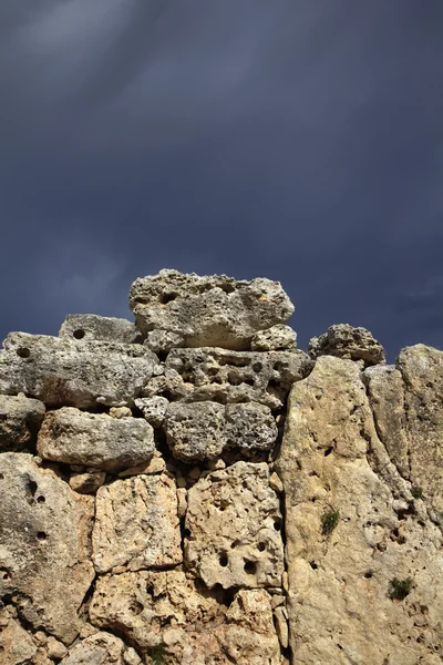 Ön Malta, gozo, ruinerna av ggantija tempel — Stockfoto