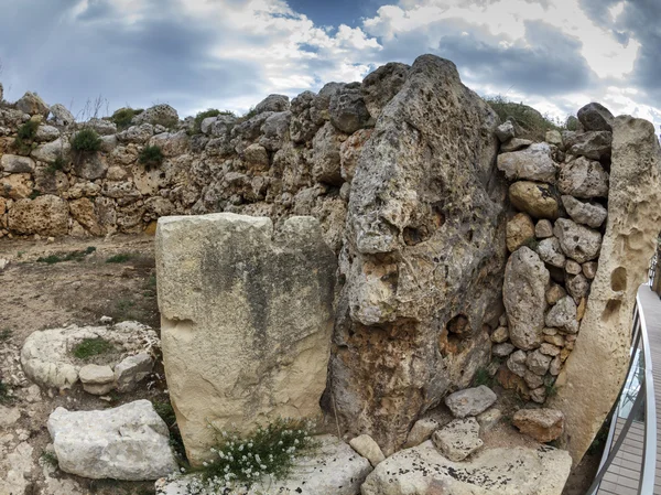 Острові Мальта, Гозо, руїни ggantija храмів (3600-3000 до нашої ери), мегалітичне комплексу був зведений в три етапи спільнотою фермери та скотарі inhabiti — стокове фото