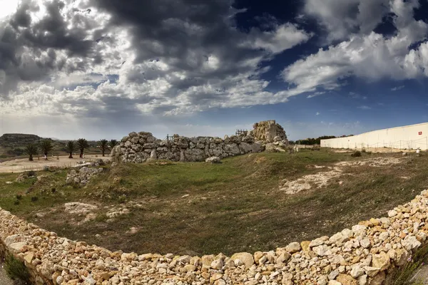 Wyspa Malta, gozo, ruiny świątynie Ggantija (3600-3000 bc), megalityczne kompleks został wzniesiony w trzech etapach przez Wspólnoty rolników i pasterzy inhabiti — Zdjęcie stockowe