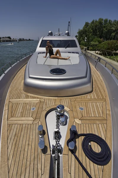 Alfamarine 60 luxury yacht — Stock Photo, Image