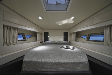 İtalya, fiumicino (rome), alfamarine 72 lüks yat, yatak odası