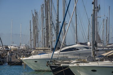 İtalya, Sicilya, Akdeniz, marina di ragusa, lüks yatların Marina view