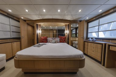 Italy, Naples, Abacus 70 luxury yacht, master bathroom