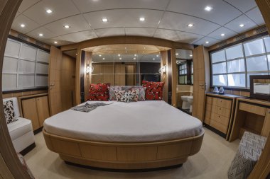 Italy, Naples, Abacus 70 luxury yacht, master bathroom