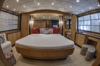 Italy, Naples, Abacus 70 luxury yacht, master bathroom