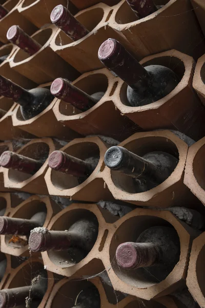 Italia, Sicilia, Provincia de Ragusa, barricas de vino de madera en una bodega — Foto de Stock