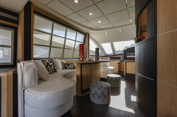 Italy, Naples, Abacus 70 luxury yacht, dinette — Stock Photo, Image