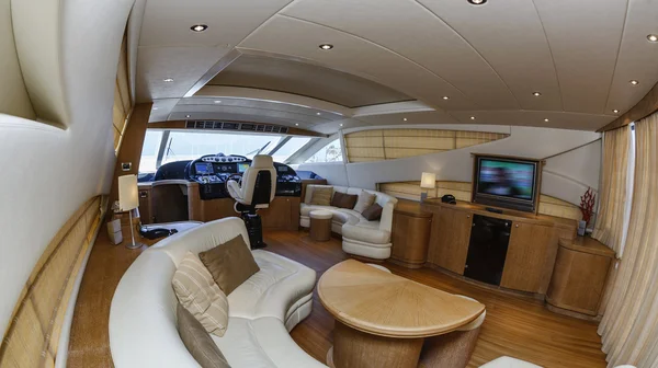 Italy, Alfamarine 78 luxury yacht, dinette — Stock Photo, Image