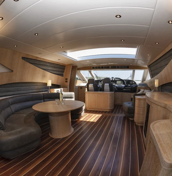 Italy, Alfamarine 78 luxury yacht - dinette — Stock Photo, Image