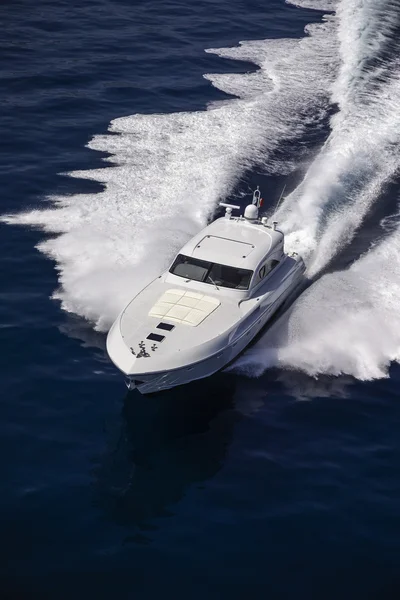 Luxury yacht, aerial view — Stock Photo, Image