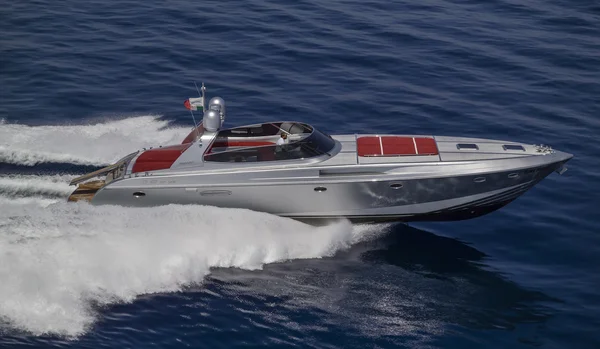 Luxus yacht, légifelvételek — Stock Fotó
