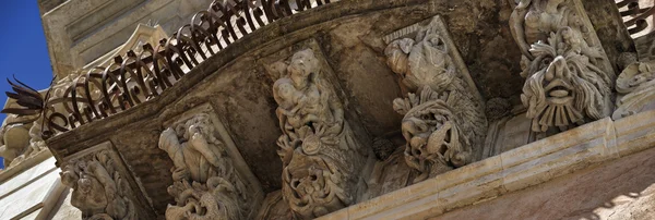 Baroque facade of Cosentini Palace — Stock Photo, Image