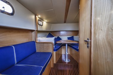 Dinette at the luxury yacht