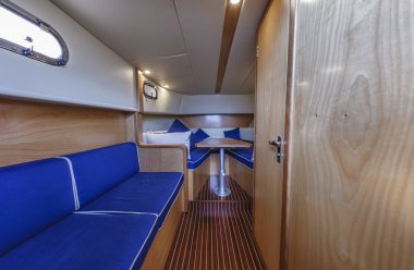 Dinette at the luxury yacht