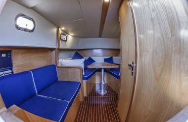 Dinette at the luxury yacht
