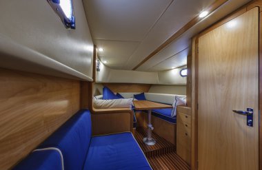 Dinette at the luxury yacht