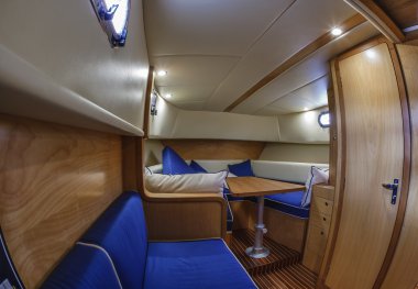 Dinette at the luxury yacht