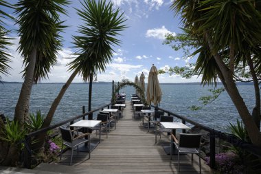 İtalya, bracciano Gölü, Gölü trevignano - Roma, reastaurant