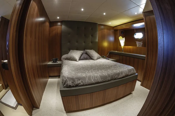 Italy, Viareggio, 82 'luxury yacht, guests bedroom — стоковое фото
