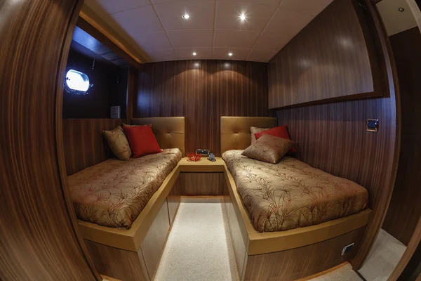 Italy, Viareggio, 82' luxury yacht, second guests bedroom — Stock Photo, Image