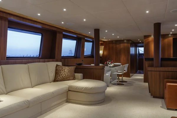 Italy, Viareggio, 82' luxury yacht, dinette — Stock Photo, Image