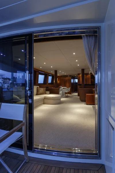 Italy, Viareggio, 82' luxury yacht, dinette — Stock Photo, Image