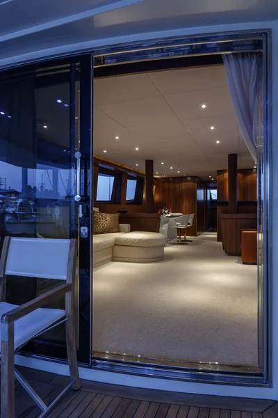 Italy, Viareggio, 82' luxury yacht, dinette — Stock Photo, Image