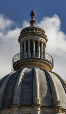 İtalya, Sicilya, ragusa Ibla, cathedral st. george's kubbe