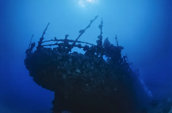 SUDAN, Red Sea, U.W. photo, wreck, the stern of the sunken ship — Stock Photo, Image