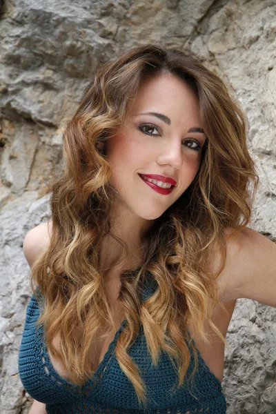 Italy, Sicily, young girl portrait — Stock Photo, Image