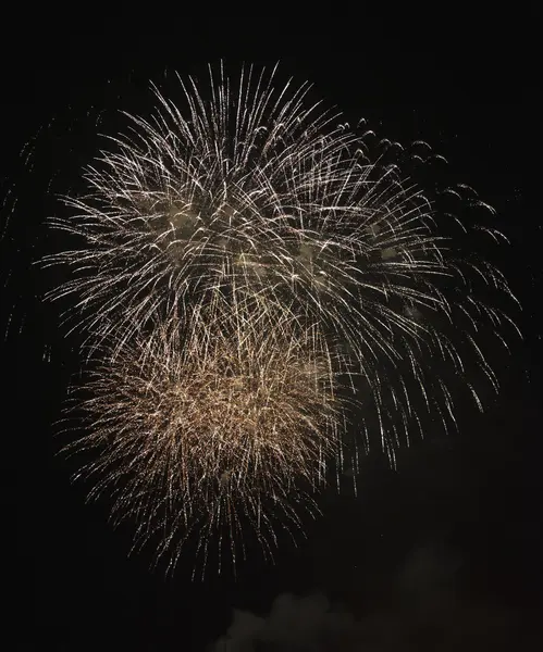 Feux d'artifice sur la plage — Photo