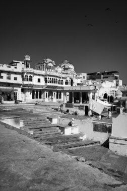Hindistan, rajasthan, pushkar, şehir manzarası